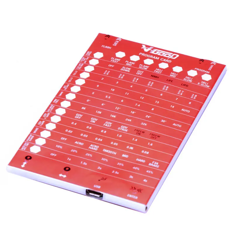V-Good Arm-Program Esc Setting Card For Spinx Brushless Esc 1