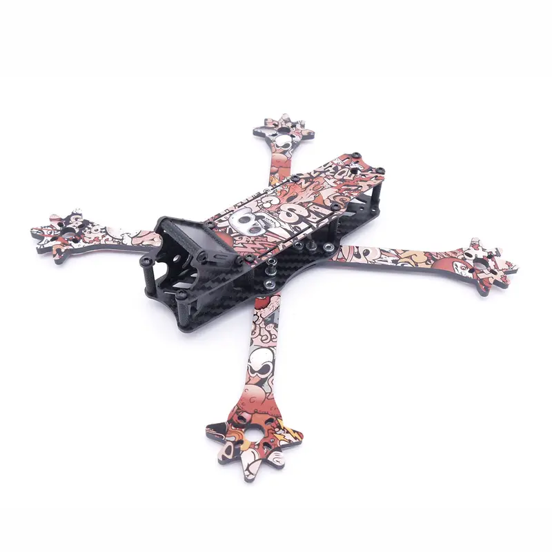 Venom 5 Inch 235Mm Wheelbase X Style Split 4Mm Arm Frame Kit Carbon Fiber With Sticker For Rc Drone Fpv Racing 1