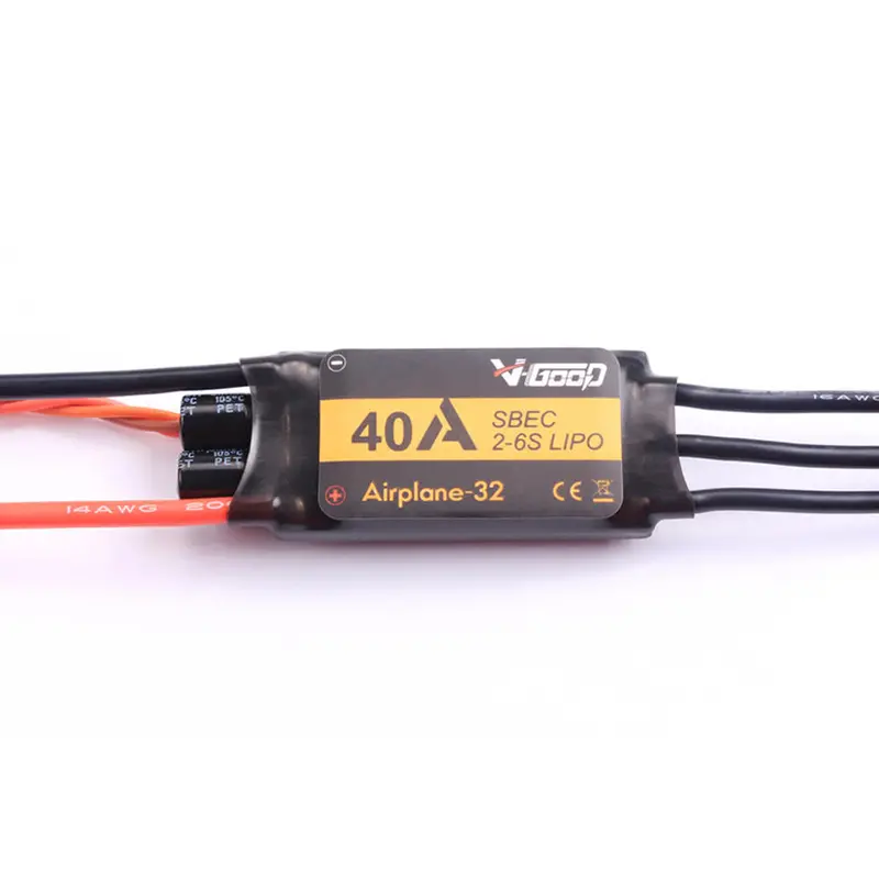 Vgood 40A 2-6S 32-Bit Brushless Esc With 5A Sbec For Fixed Wing Rc Airplane 2