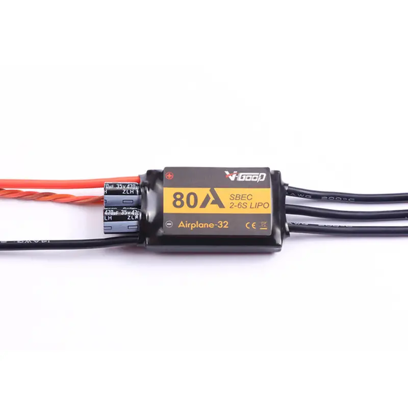 Vgood 80A 2-6S 32-Bit Brushless Esc With 5A Sbec For Fixed Wing Rc Airplane 1