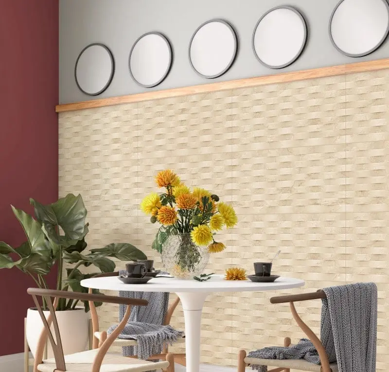 Viseu Beige Plus Rt Ceramic Wall Tile 15 "X 30" 1