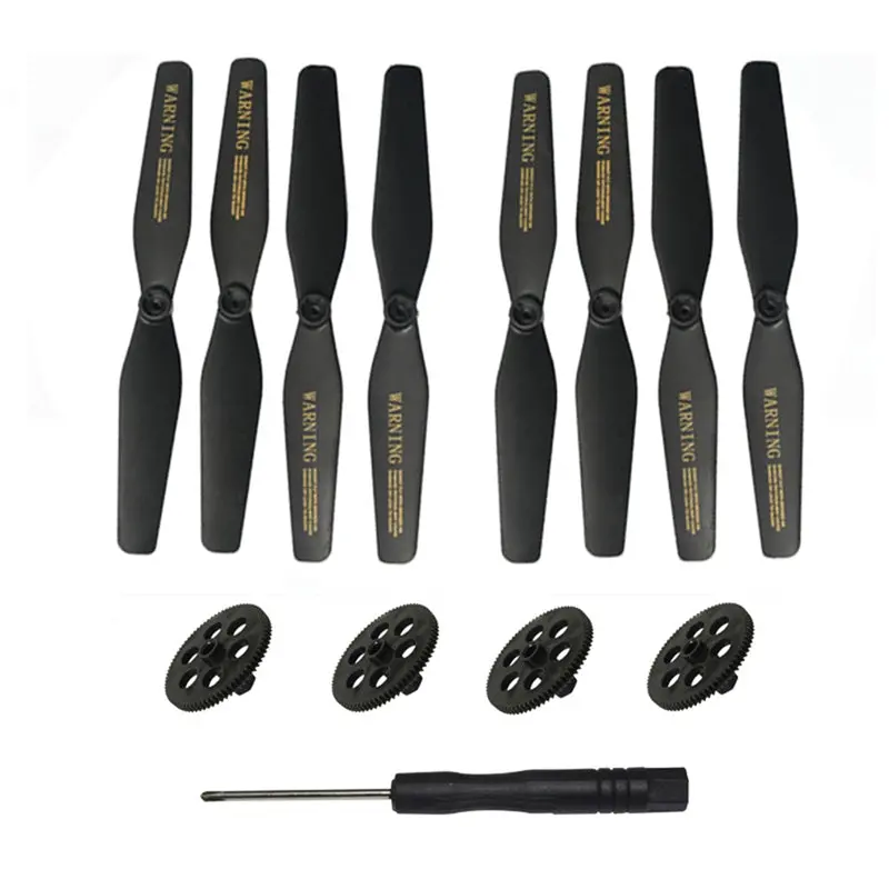 Visuo Xs809s Battles Sharks Rc Quadcopter Spare Parts Crash Pack 8Pcs Propeller Gear Screwdriver 1