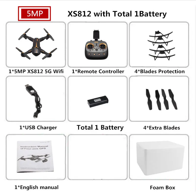 Visuo Xs812 Gps Drone With 4K Camera 5G Fpv Rc Helicopter Altitude Hold Quadcopter Follow Me Quadrocopter Vs Sjrc Z5 F11 Dron 19