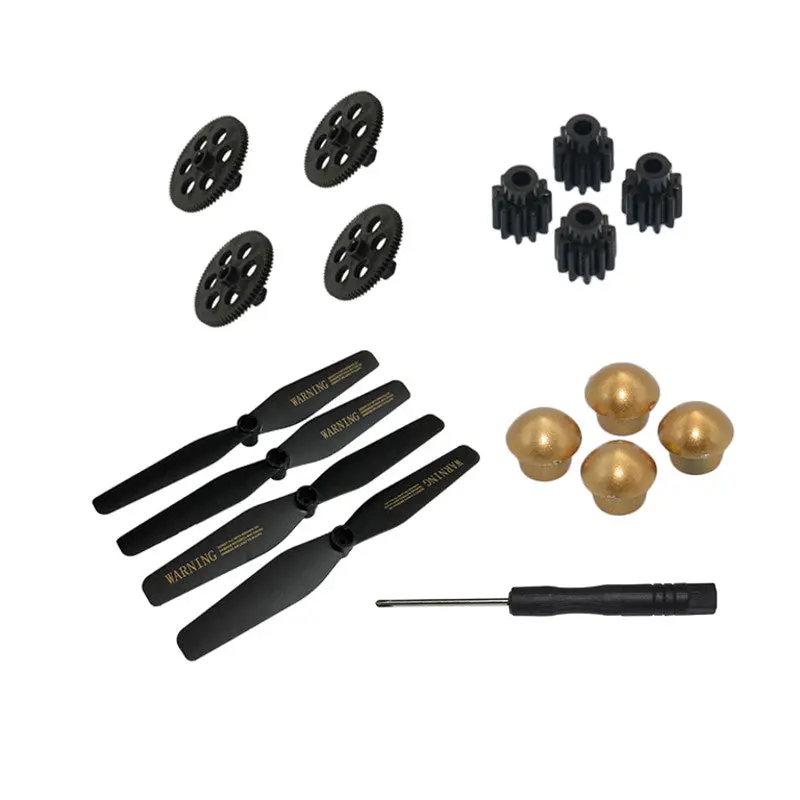 Visuo Xs812 Gps Rc Quadcopter Spare Parts Crash Pack Propeller & Gear & Tooth Wheel & Props Nut 1