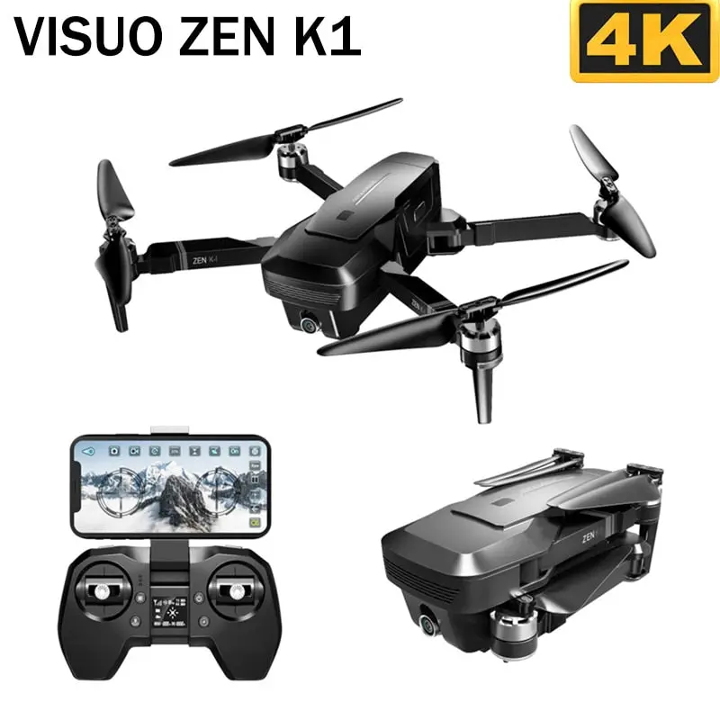 Visuo Zen K1 5G Wifi Fpv Gps 4K 720P Hd Dual Camera 90 Degrees Wide Angle Foldable Rc Drone Quadcopter Vs Xs809hw Sg106 H37 M69 1