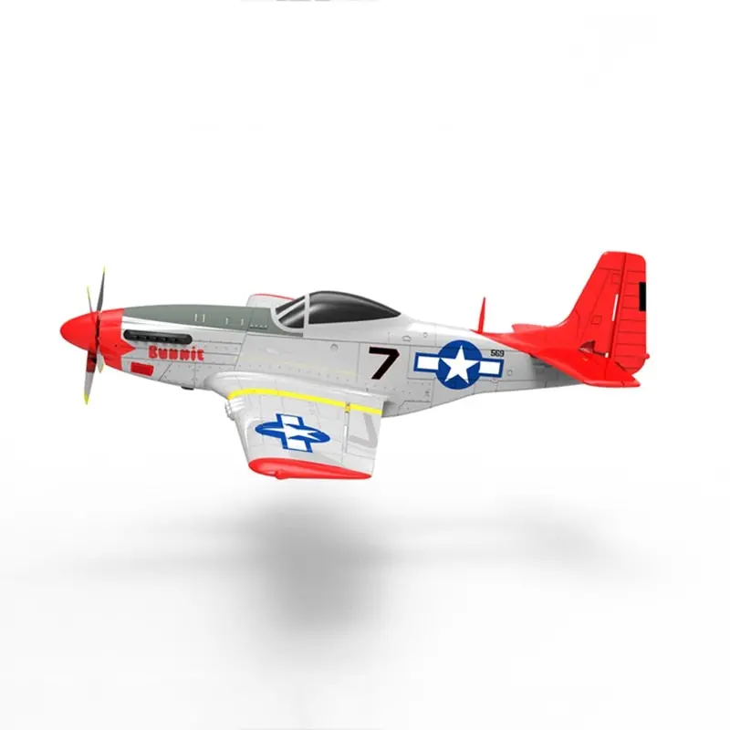 Volantex Rc 768-1 Mus&Tang P51d 2.4Ghz 6Ch 750Mm 29.5 In Red Wingspan Epo Warbird Rc Airplane Rtf & 7040 Propeller Kids Toys 1