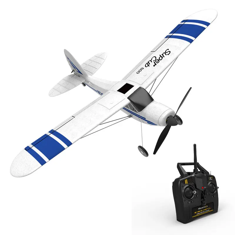 Volantex Super Cub 500 761-3 500Mm Wingspan Beginner Self-Stabilizing Stunt Rc Airplane Fixed Wing With 6-Axis Gyro System Rtf 1