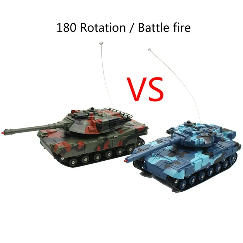 Vs 2Pcs Rc Battle Tank Fight Crawler Chariot Train Simulation Interest Outdoor 180 Cannon Rotation Sweep Collection Multicolor 1