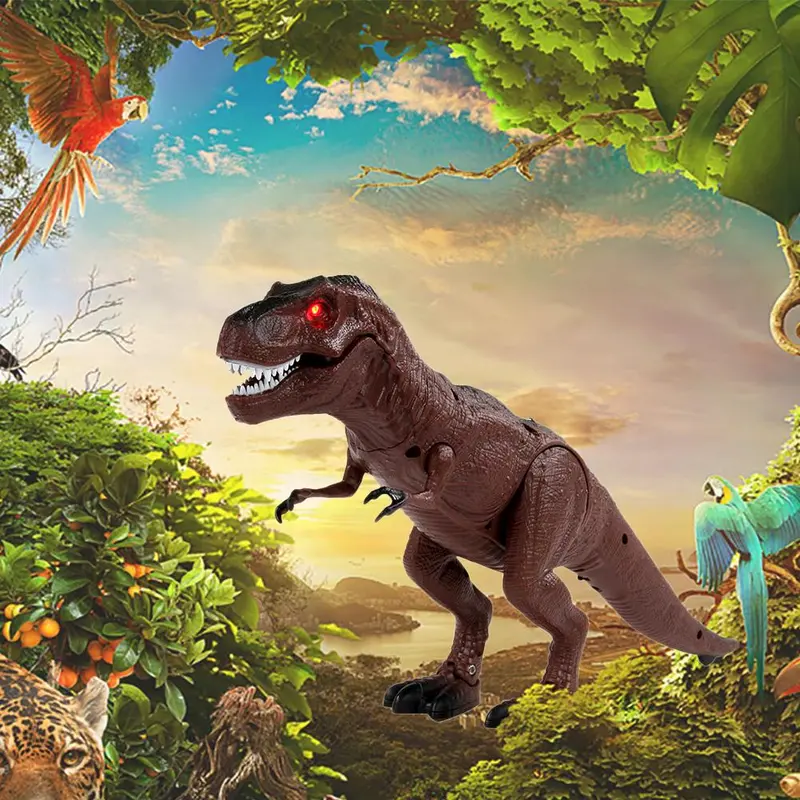 Walking Remote Control Tyrannosaurus Dinosaur Christmas Toy Light Sound Action Figure Infrared 1