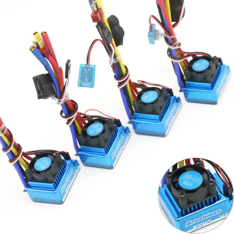 Waterproof 45A 60A 80A 120A Brushless Esc Electric Speed Controller Dust-Proof For 1/8 1/10 1/12 Rc Car Crawler Rc Boat Part 1