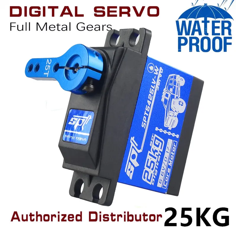 Waterproof Metal Gear Spt 5425Lv 25Kg 35Kg Large Torque Digital Coreless Servo For Rc Car Traxxas Crawler Trx4 Baja Boat Robot 1