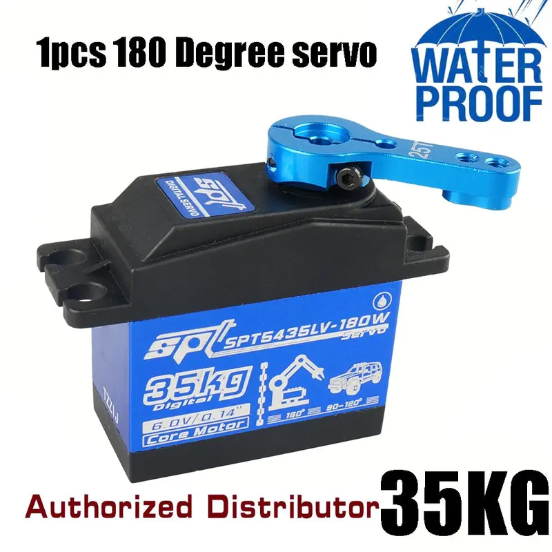 Waterproof Spt5435lv 35Kg Large Torque Digital Standard Servo For 1/8 1/5 Rc Car Baja Climber Airplane Robotic Metal Gear 1