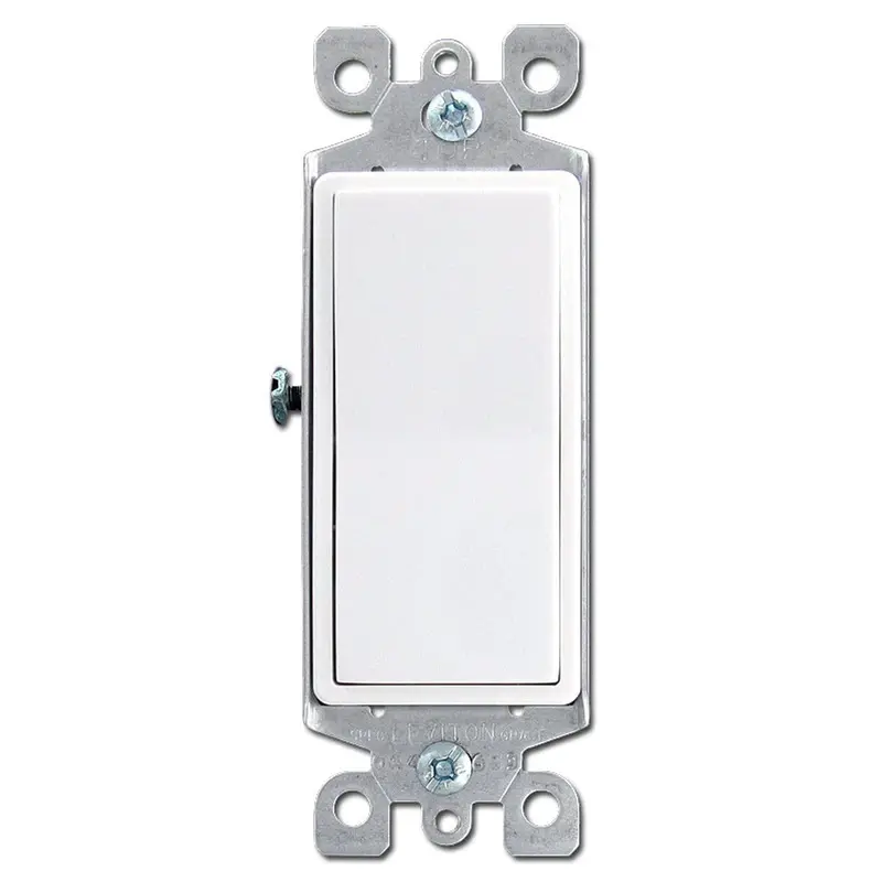White Decora 711 Flush Switch 15Amp 1