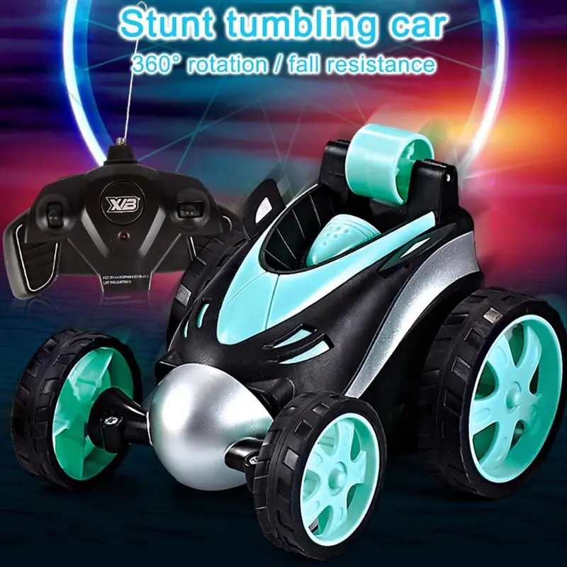 Wireless Rc Car Tumbling Stunt Dump Truck Remote Control Toys Electric 360 Degree Rotating Stunt Rc Cars For Boys Children 2