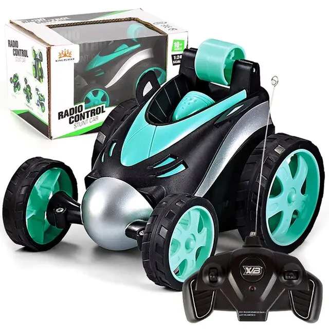 Wireless Rc Car Tumbling Stunt Dump Truck Remote Control Toys Electric 360 Degree Rotating Stunt Rc Cars For Boys Children 2