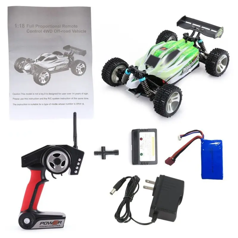 Wl Toys A959-B 2.4G 1/18 Full Proportional Remote Control 4Wd Vehicle High Speed Electric Rtr Off-Road Buggy Rc Cars Brinquedos 1