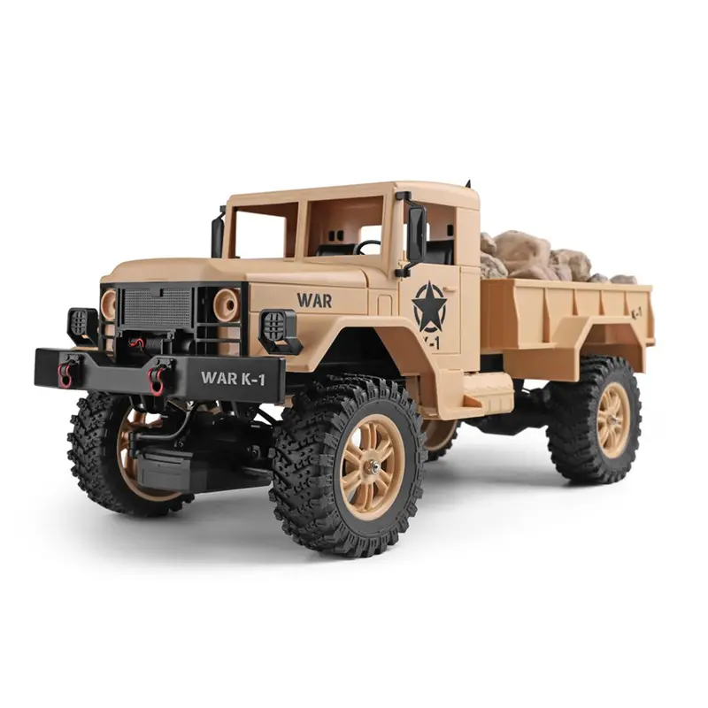 Wltoys 124301 1/12 2.4G 4Wd 45Cm 390 Bruhed Rc Car 1.2Kg Load Off-Road Military Truck Rtr Toy 1