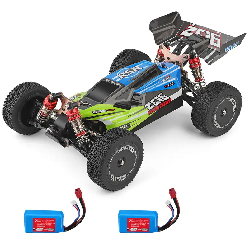 Wltoys 144001 1/14 2.4G 4Wd High Speed Racing Rc Car Vehicle Models 60Km/H Two Battery 1