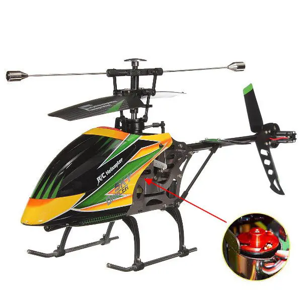 Wltoys V912 4Ch Brushless Rc Helicopter With Gyro Bnf (Green) 1