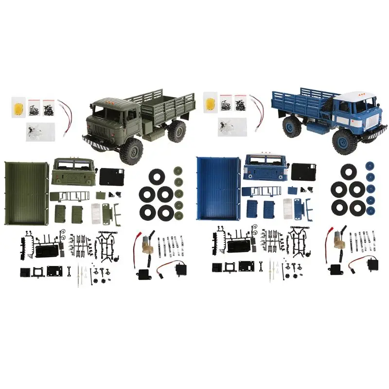 Wpl B - 24 1:16 2.4G Mini Off-Road Rc Car Military Truck Diy Assembly Models 1