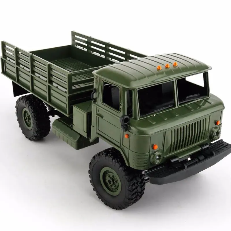 Wpl B-24 Remote Control Military Truck Diy Off-Road 4Wd Rc Car 4 Wheel Buggy Drive Climbing Gaz-66 Vehicle For Birthday Gift Toy 2
