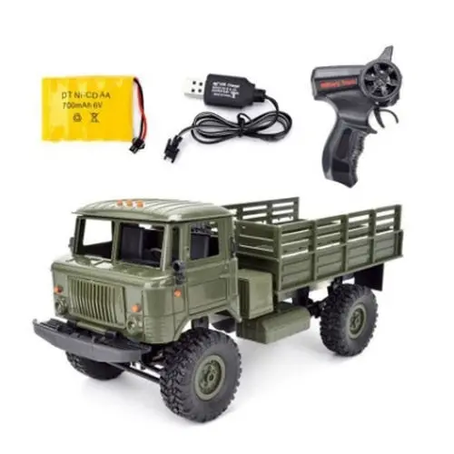 Wpl B-24 Remote Control Military Truck Diy Off-Road 4Wd Rc Car 4 Wheel Buggy Drive Climbing Gaz-66 Vehicle For Birthday Gift Toy 2