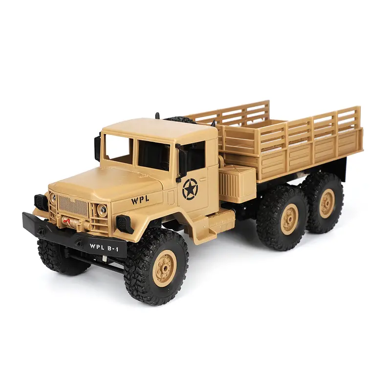 Wpl B16 1/16 2.4G 6Wd Military Truck Crawler Off Road Rc Car With Light Rtr 1