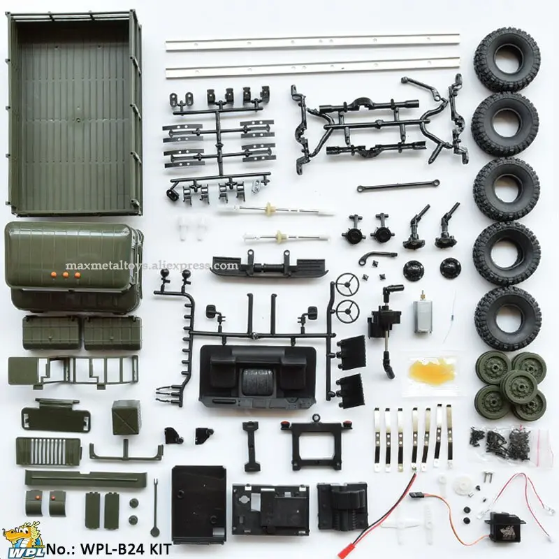 Wpl B24 1:16 Kit Diy Rc Truck 4Wd 2.4G Off-Road Simulation Racing Car Radio-Controlled Car Carrinho De Controle 1