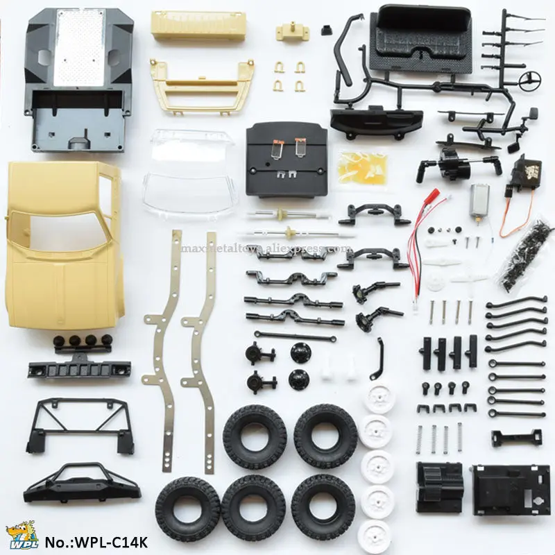 Wpl C14 Kit 1:16 Diy Rc Truck Hynix 2.4G Mini Off-Road Assemble Remote Control Car Rc Car Rc Monster Crawler Truck 4Wd Kid Boy 1