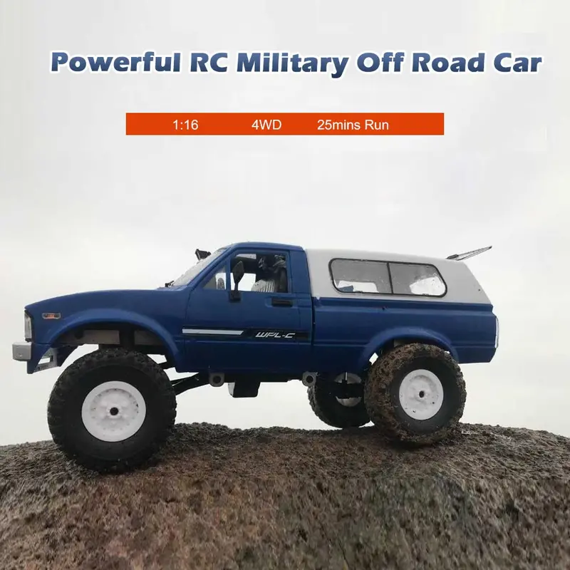 Wpl C24 Rc Car 1:16 4Wd Radio Control Off-Road Mini Car Rtr Rock Crawler Electric Buggy Moving Machine Rc Cars Kids Play Car 1