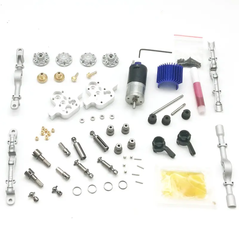 Wpl Metal Silver Bridge Axle+Gear Box+Drive Shaft For B14 B24 B24zh C14 C24 Rc Car 1