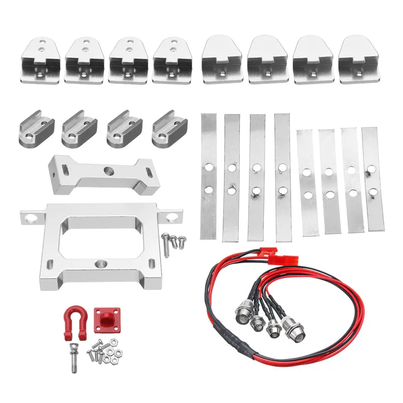 Wpl Rear Bumper Protector+Head Light+Film Parts+Tow Trailer Hitch Hook+Spring Firm Parts+Bean 1