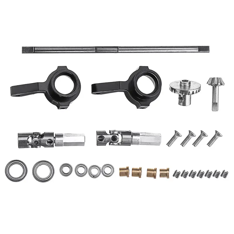 Wpl Stainless Steel Gear Front Bridge Axle+Drive Shaft+Steering Cup For B14 B24 B36 C14 C24 Rc Car 1