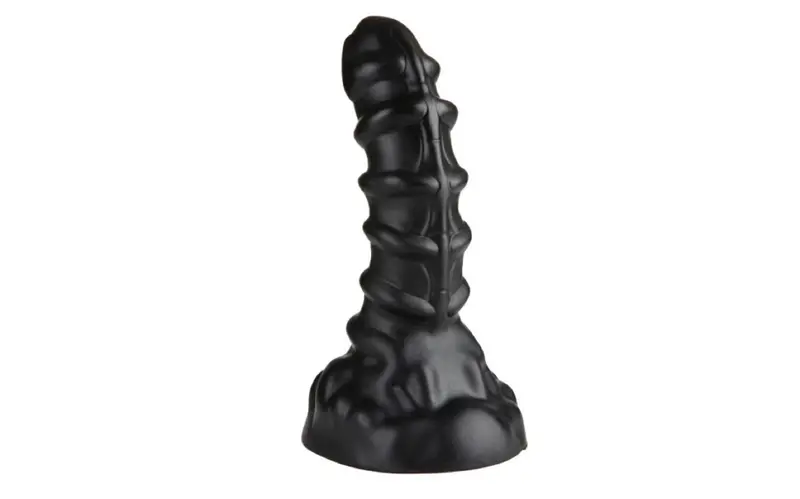 X-Men Ribbed Anal Dildo Black Large. 1