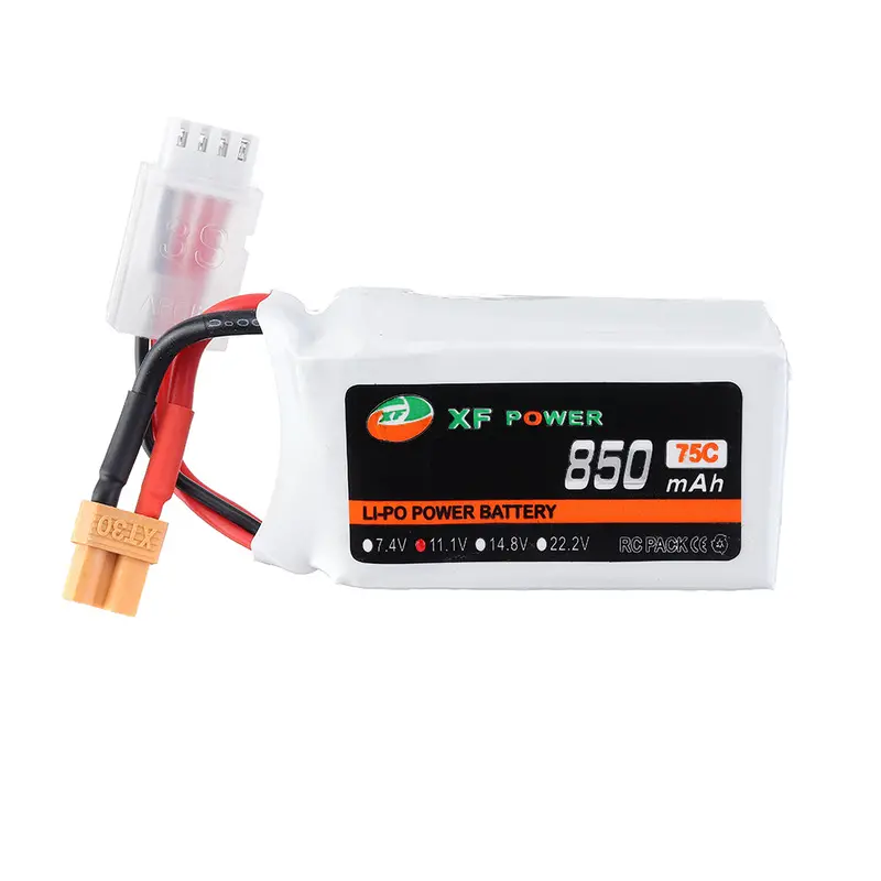 Xf Power 11.1 850Mah 75C 3S Lipo Battery Xt30 Plug For Rc Racing Drone 1