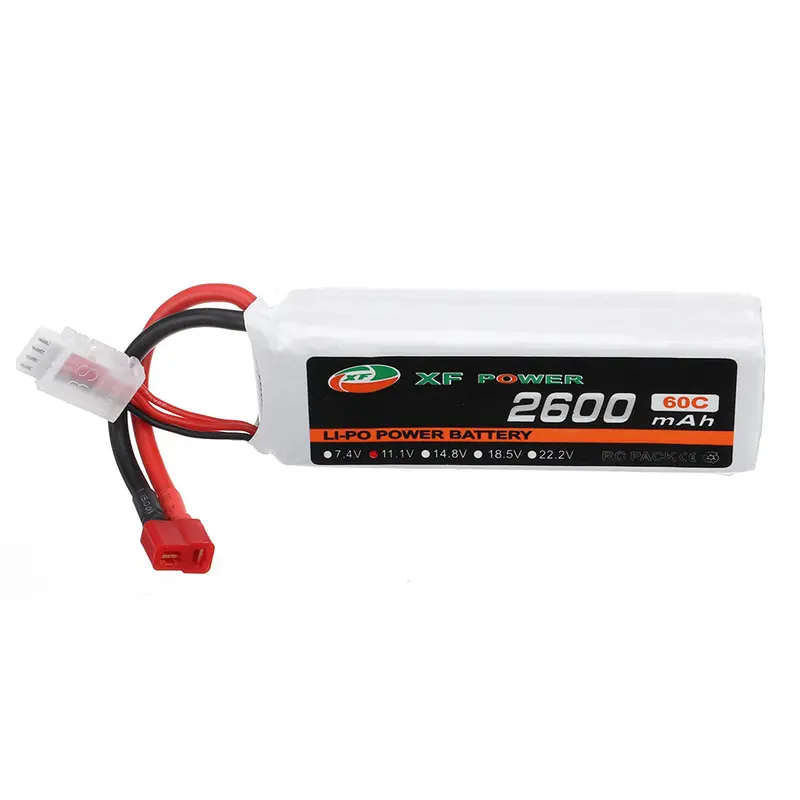 Xf Power 11.1V 2600Mah 60C 3S Lipo Battery T Plug For Rc Car 1