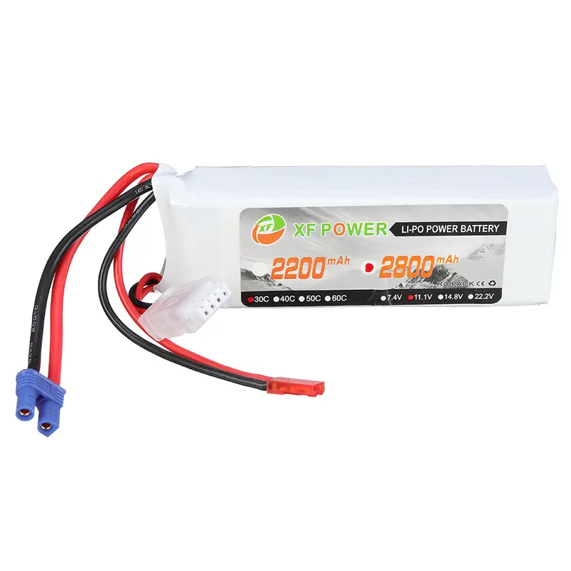 Xf Power 11.1V 2800Mah 30C 3S Lipo Battery Ec2 Jst Plug For Rc Model 1