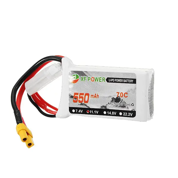 Xf Power 11.1V 550Mah 3S 70C Lipo Battery Xt30 Plug 1