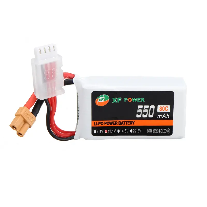 Xf Power 11.1V 550Mah 80C 3S Lipo Battery For Eachine Lizard95 Fpv Racer 1