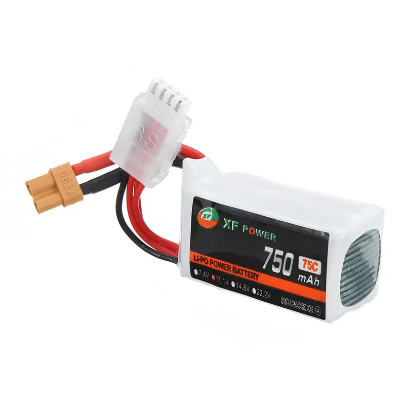 Xf Power 11.1V 750Mah 75C 3S Lipo Battery Xt30 Plug For Rc Fpv Racing Drone 1
