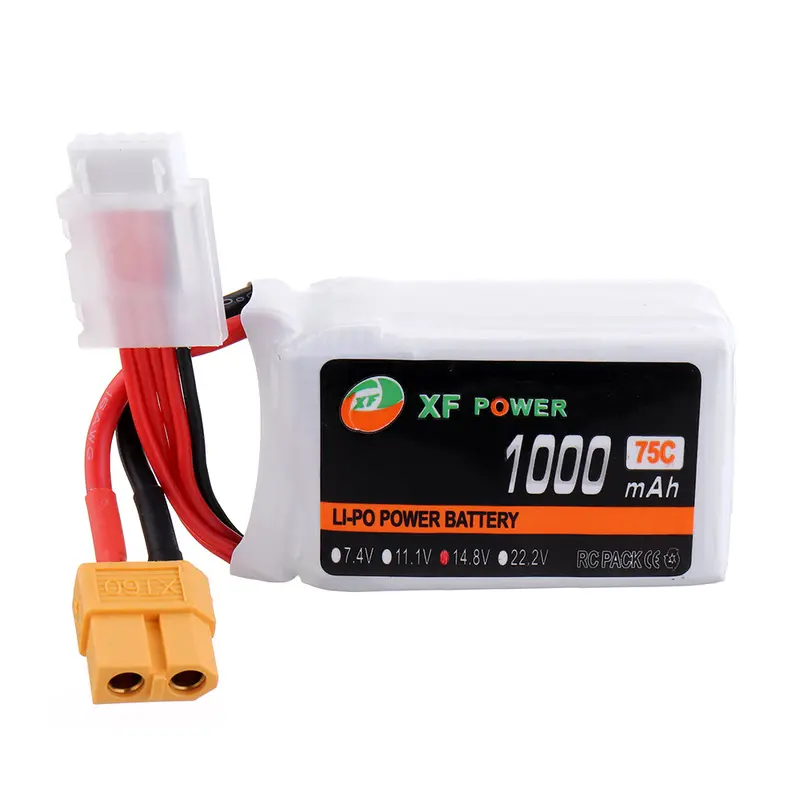 Xf Power 14.8V 1000Mah 75C 4S Lipo Battery Xt60 Plug For Rc Racing Drone 1