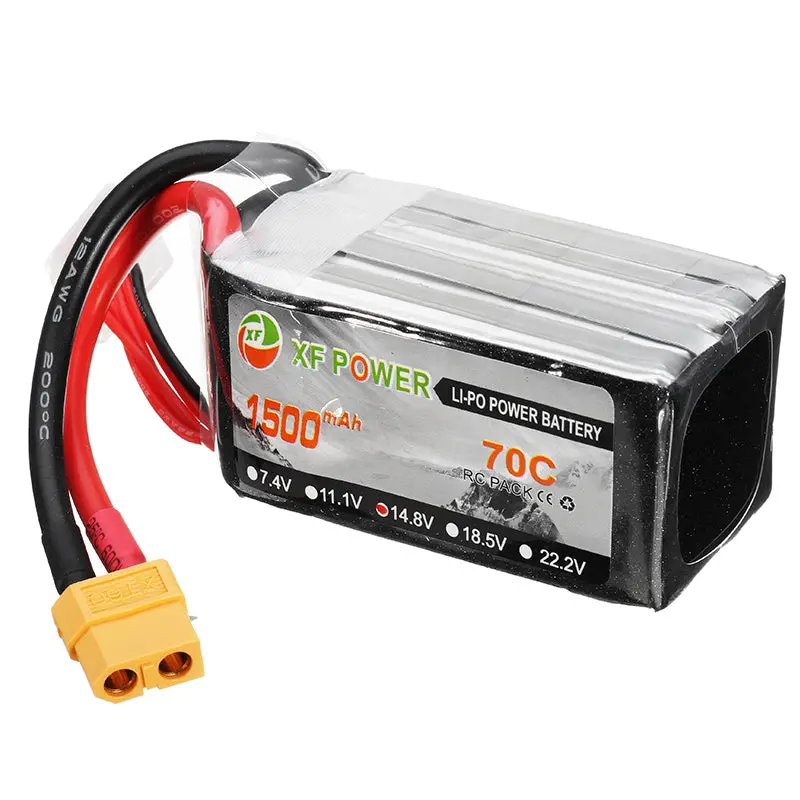 Xf Power 14.8V 1500Mah 70C 4S Lipo Battery Xt60 Plug 1