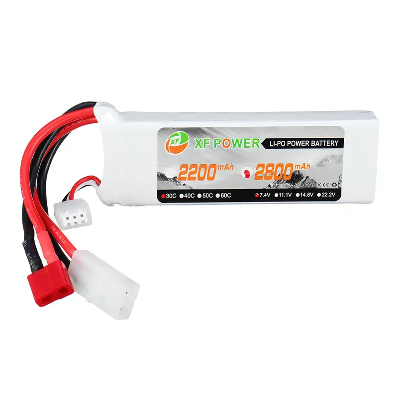Xf Power 7.4V 2800Mah 30C 2S Lipo Battery T Tamiya Plug For Rc Model 1