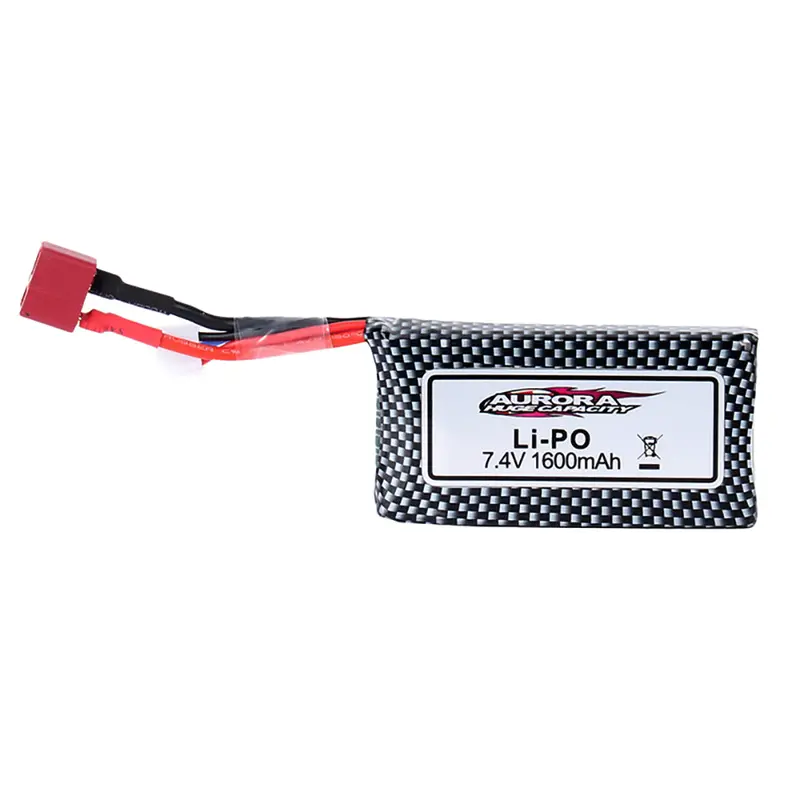 Xinlehong 9125 Rc Car Lipo Battery 7.4V 1600Mah 13.3*3.3*1.5Cm T Plug 1