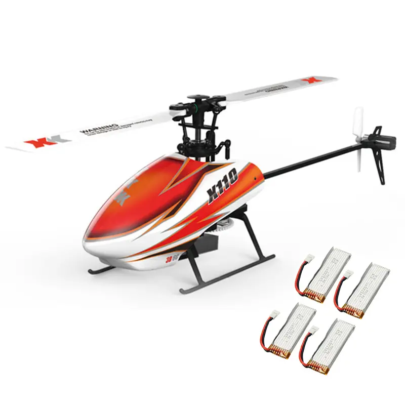 Xk K110 Blast 6Ch Brushless 3D6g System Rc Helicopter Bnf With 4 Pcs Battery 1