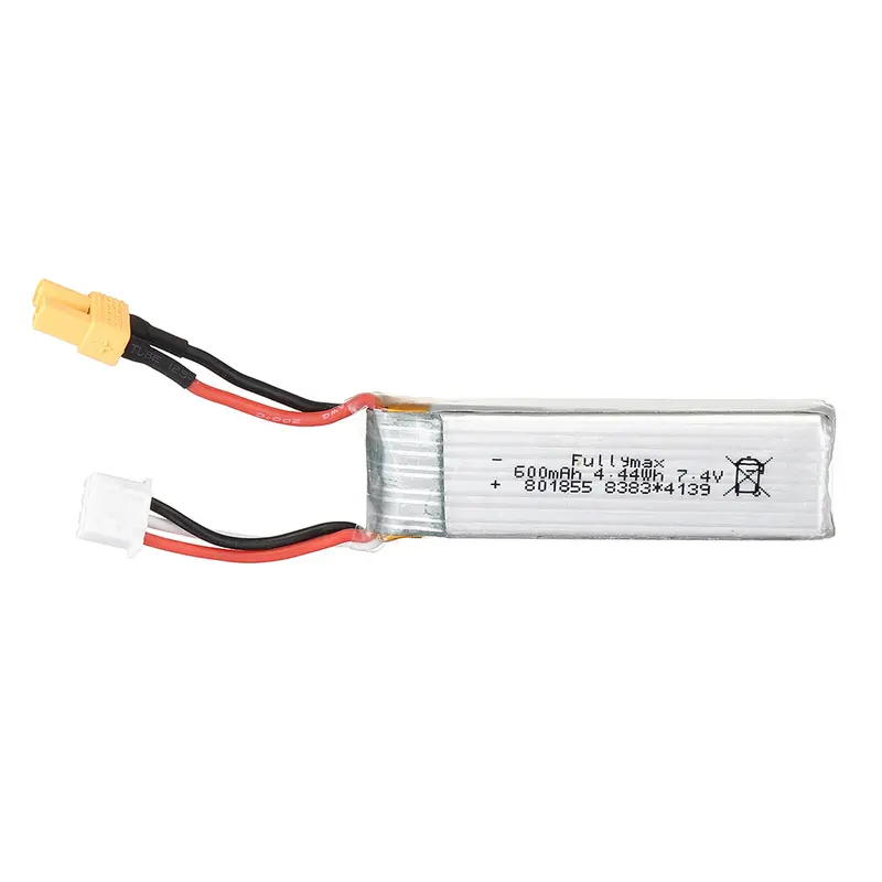 Xk K130 Rc Helicopter Parts 7.4V 600Mah 25C 2S Lipo Battery With Xt30 Plug 1