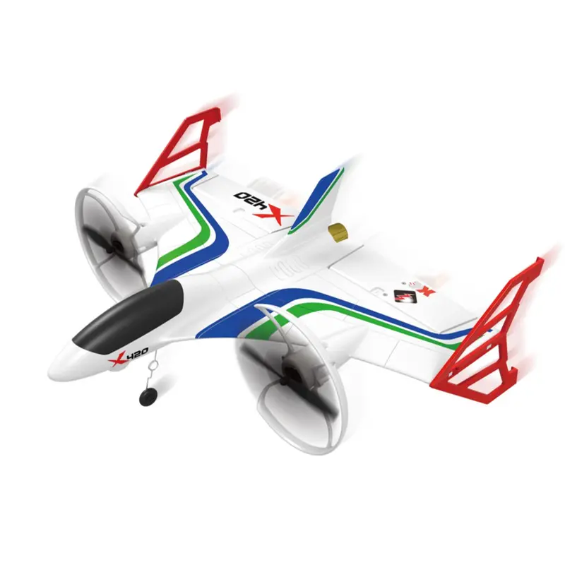 Xk X420 2.4G 6Ch 420Mm 3D6g Vtol Vertical Take-Off And Landing Epp 3D Aerobatic Fpv Rc Airplane Rtf (Mode 2 (Left Hand Throttle)) 1