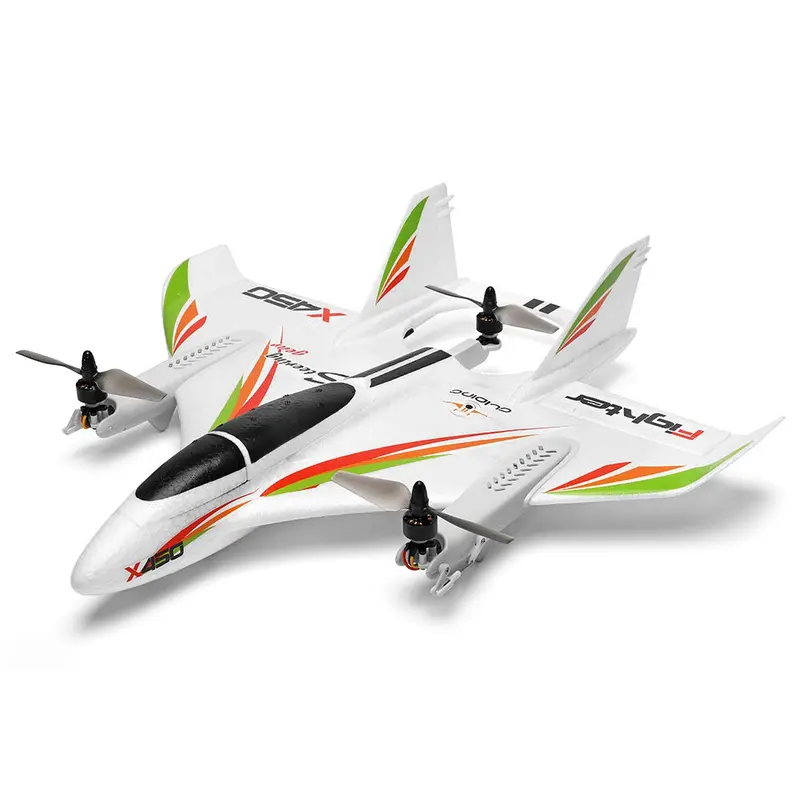 Xk X450 Vtol 2.4G 6Ch Epo 450Mm Wingspan 3D/6G Mode Switchable Aerobatics Rc Airplane Rtf 1