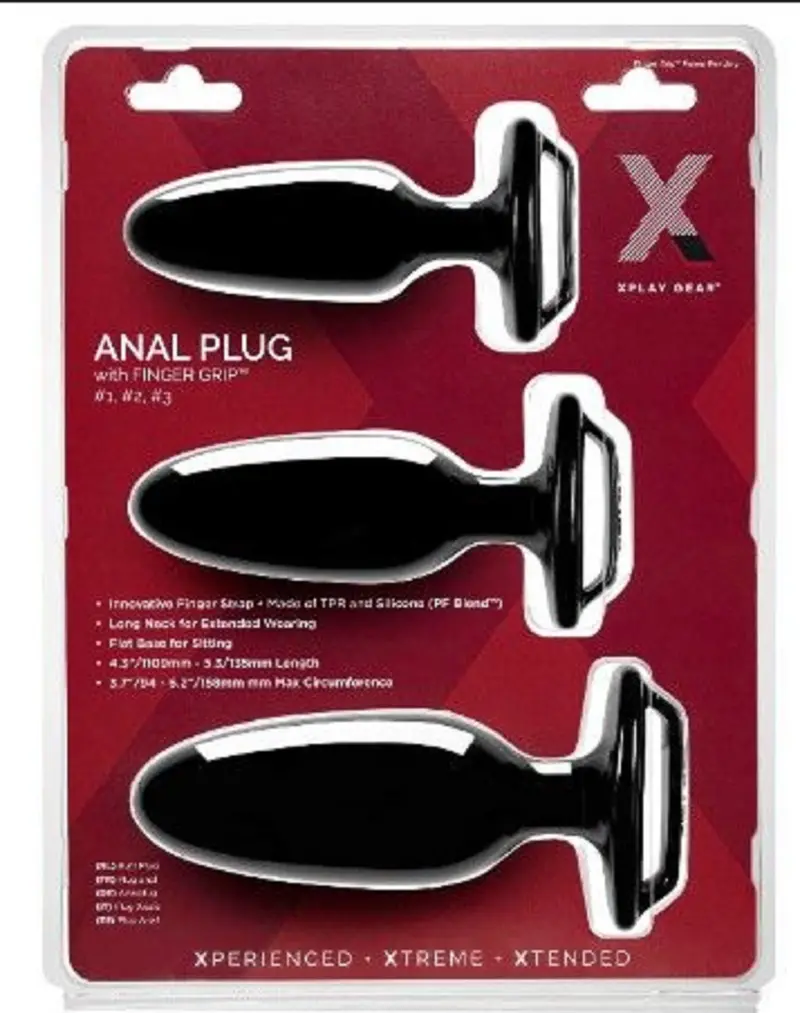 Xplay Finger Grip Anal Plug Starter Kit. 1