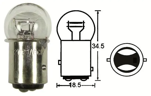 Xr4a - Stop/Tail Bulb 12V 23/8W  (Two Bulbs) 1